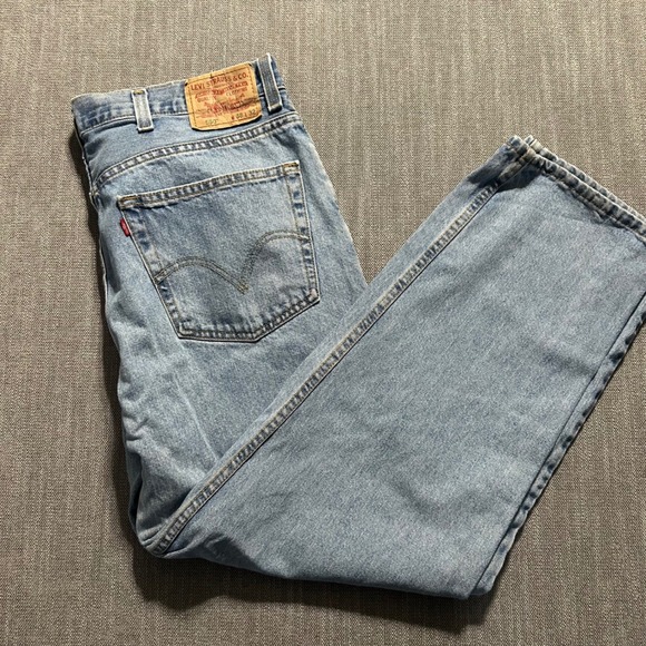 Levi's Other - Levi's 550 Relaxed Fit Jeans Mens 38x32 Light Wash Blue Tapered Leg Denim